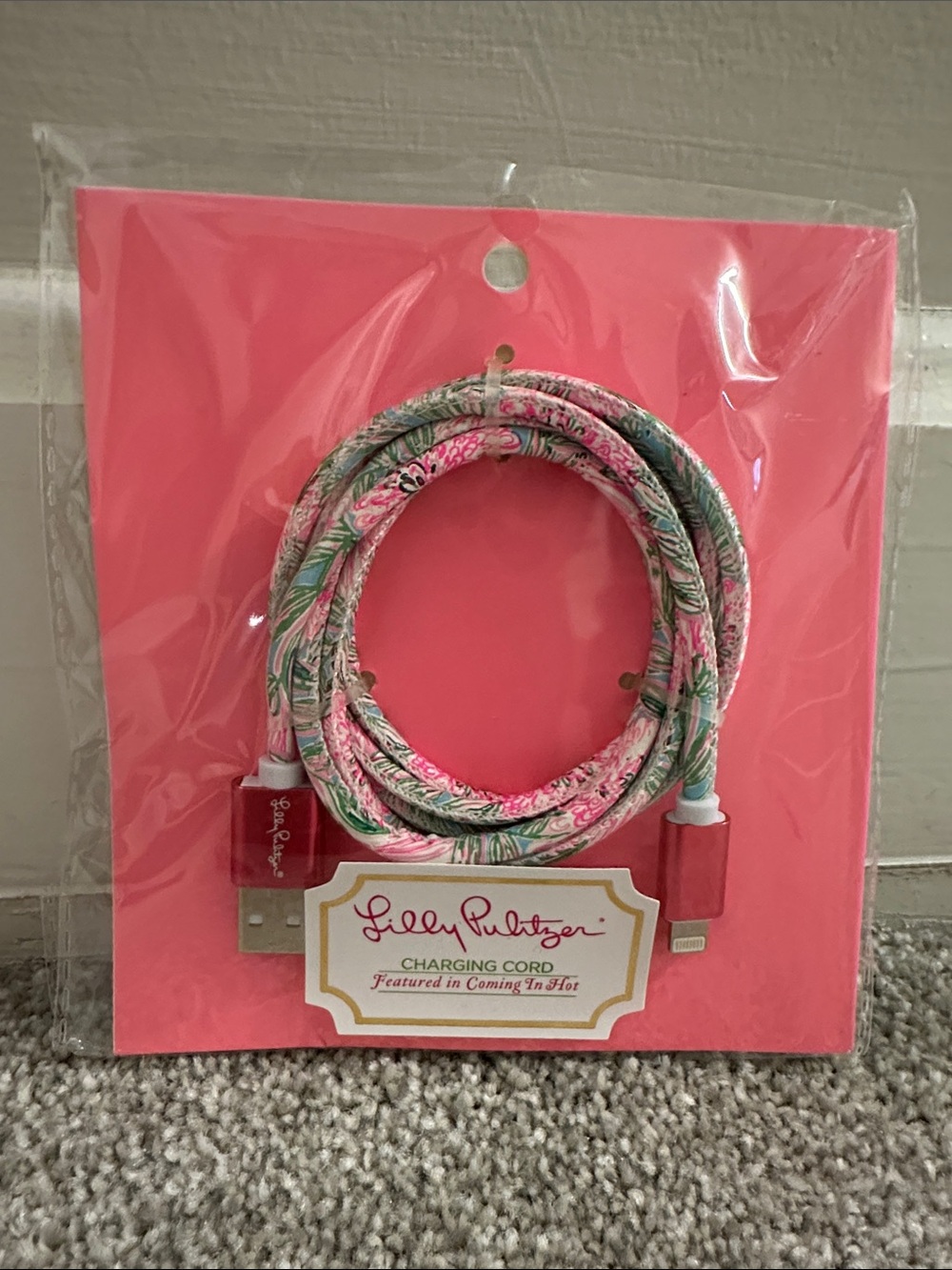 Lilly Pulitzer Coming in Hot Charging Cable